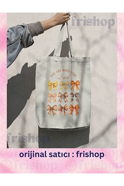 redame Autumn V Series - High Waist Y2K Tote Bag, Bows You Are Born to Be Loved