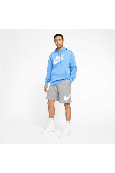 Nike Men's Gray Sports Graphic Shorts - Nsw Club Bv2721-063