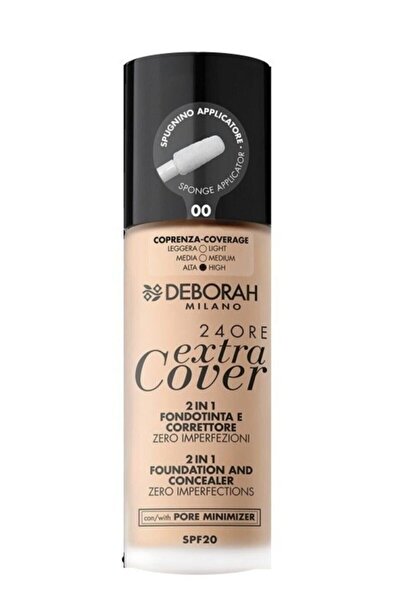 Deborah Milano 24ore Extra Cover Fondöten No:00 30ml