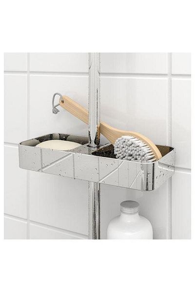 IKEA Σχάρα ντους, επιχρωμιωμένο 25x4 cm Ράφι αξεσουάρ μπάνιου