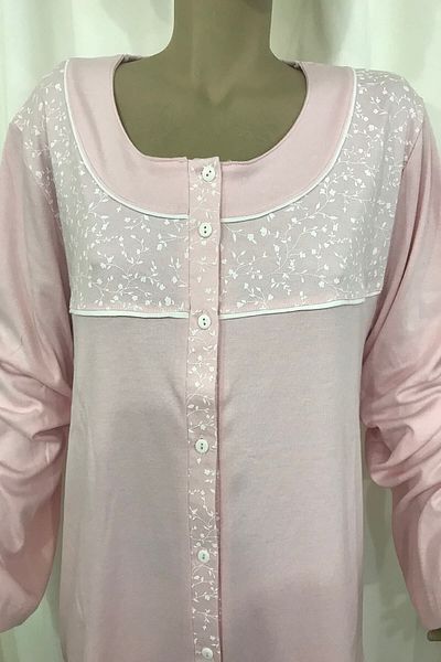 NENA COLLECTION Nena Women's Ultra Oversize Open Front Pajama Set-14276-salmon