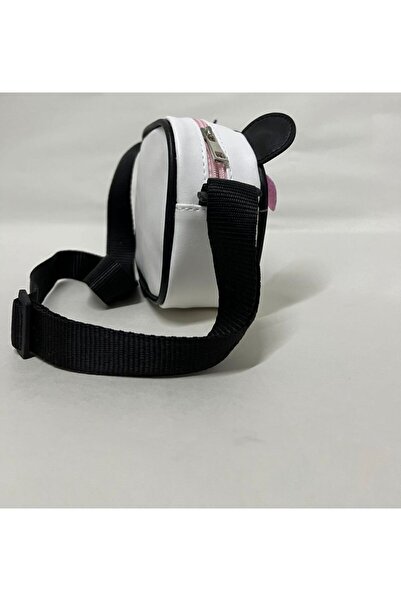 çantaevim Geantă de umăr albă pentru copii Model panda cu model animal drăguț inimă