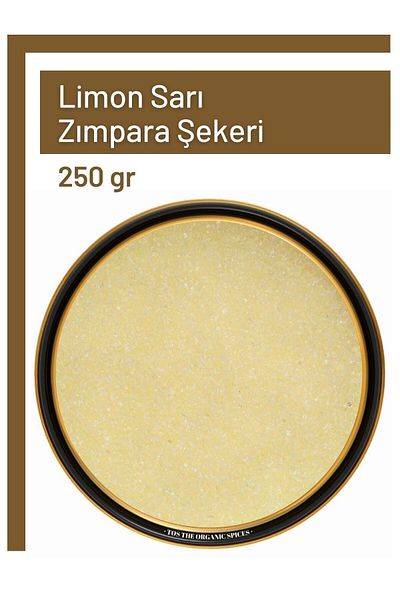 TOS The Organic Spices Lemon Yellow Sanding Sugar 250 g Lemon Yellow Sanding Sugar