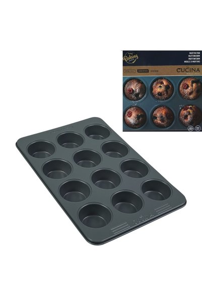 tub La Cucina Carbon Steel 12 Muffin Cup Cake Shaper