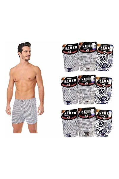 Seher Yıldızı Boxeri cu imprimeu pentru bărbați, pachet de 8
