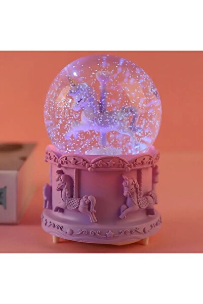 Genel Markalar Sevimli Minnoş Atlı Karınca Tasarımlı Renk Değiştiren Müzikli Işıklı Kar Küresi Klasik MüzikliKüresi