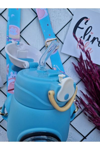 Berry Bottle مجسم غزال مع دب وأذنين أرنب قارورة مياه للمدرسة مع حزام نماذج مياه مشبك إليرا