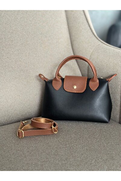 Bagliore Sparrow - Siyah Vegan Deri Taba Sap Tek Gözlü Fermuarlı Ayarlanabili...