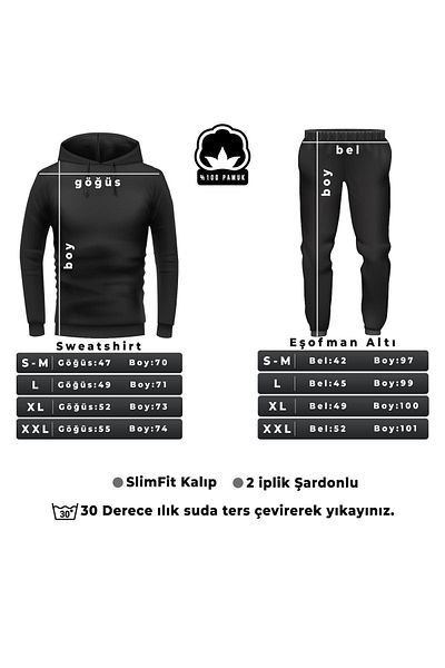 uyguntarz Unisex-Trainingsanzug-Set mit Alpha-Aufdruck