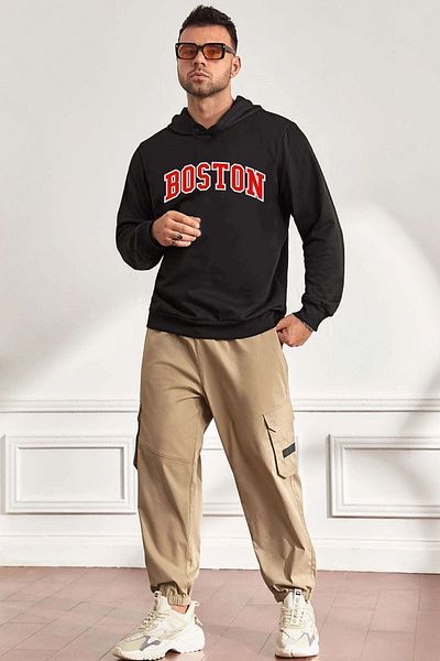 uyguntarz Унисекс суичър с щампа Boston
