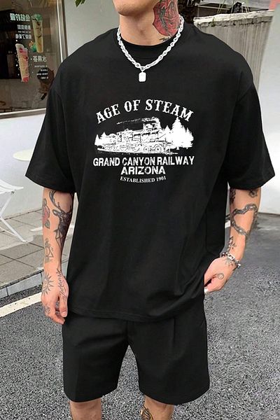 uyguntarz Unisex Σετ εμπριμέ σορτς Age Of Steam