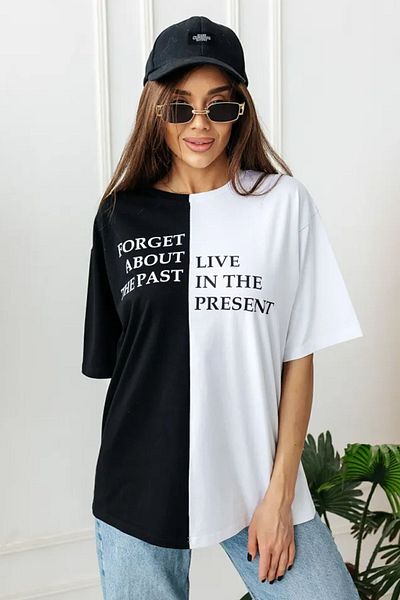 uyguntarz Μπλουζάκι Unisex Forget Live Printed Oversize