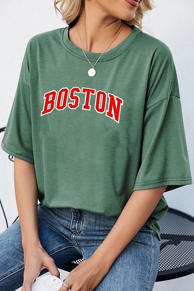 uyguntarz Μπλουζάκι Unisex με στάμπα Boston