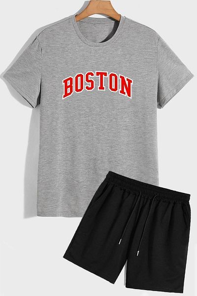 trendypassion Comfortable Design - Σετ φόρμας Boston Shorts και T-shirt