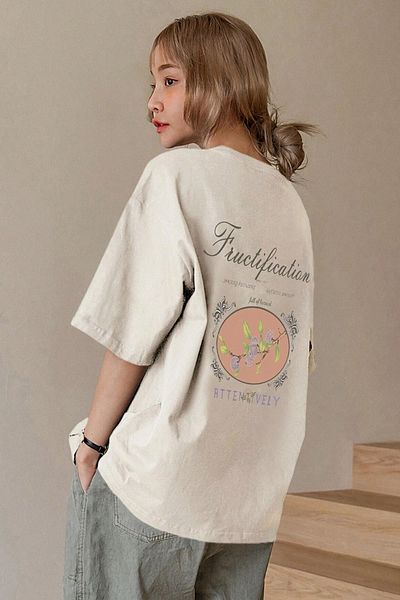 uyguntarz Unisex-T-Shirt mit Fructification-Aufdruck