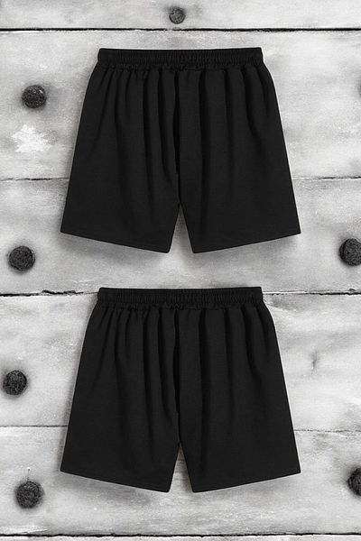 uyguntarz Unisex 2er-Pack - Bequeme Shorts aus gekämmter Baumwolle
