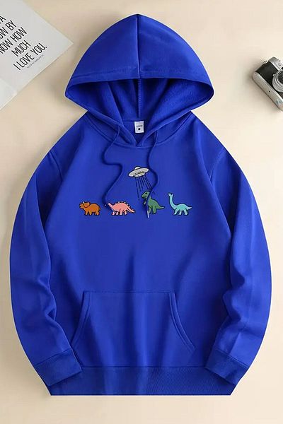 uyguntarz Φούτερ με στάμπα Dinosaur Space Oversize