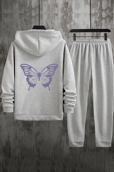 uyguntarz Σετ φόρμας Unisex με στάμπα πεταλούδας