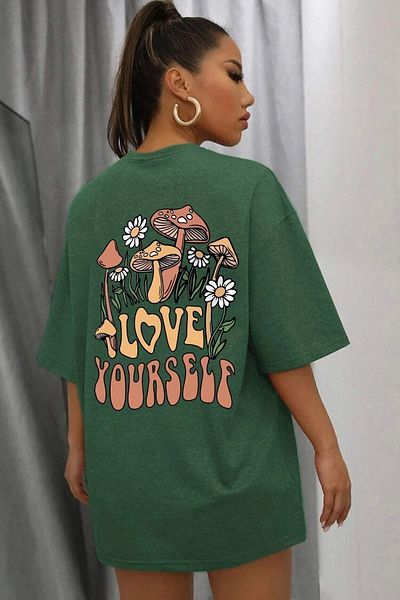 uyguntarz Unisex-T-Shirt mit „Love Yourself“-Aufdruck