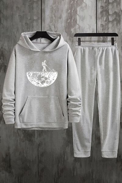 uyguntarz Σετ φόρμας στάμπας με θέμα Unisex Space