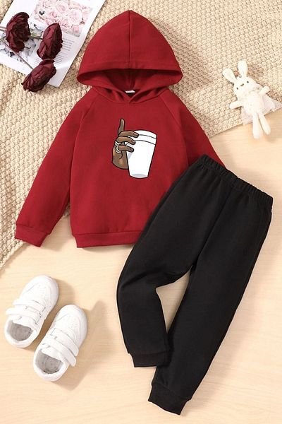 uyguntarz Kids Tupac Coffee Tracksuit Set