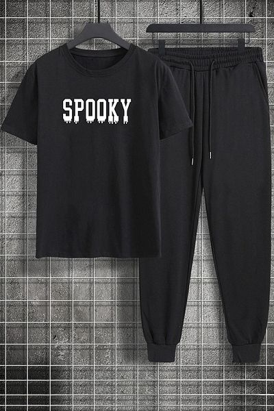 uyguntarz Σετ φόρμας 2 τεμαχίων Unisex Spooky Printed