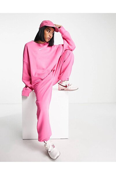Nike Sportswear Phoenix Fleece High-Rise Oversize Pembe Kadın Eşofman Altı