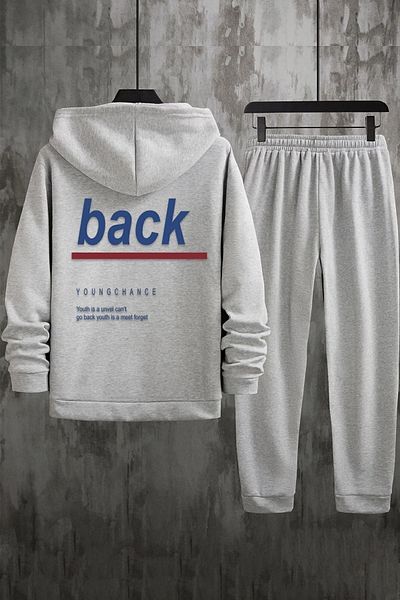 uyguntarz Σετ φόρμας με στάμπα Unisex πίσω