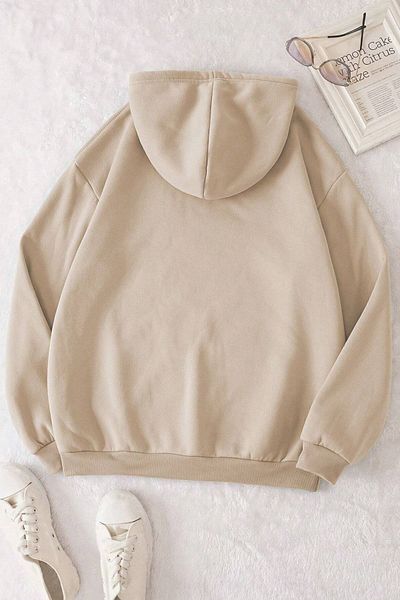 uyguntarz Unisex-Sweatshirt mit Aufdruck „Happiness“ in Übergröße