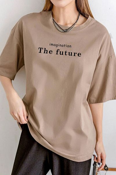 uyguntarz Übergroßes Unisex-T-Shirt mit „The Future“-Aufdruck