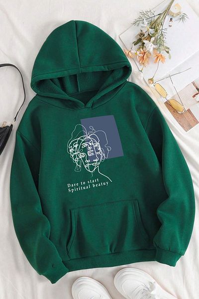 uyguntarz Unisex-Sweatshirt mit minimalistischem Linienzeichnungsdruck