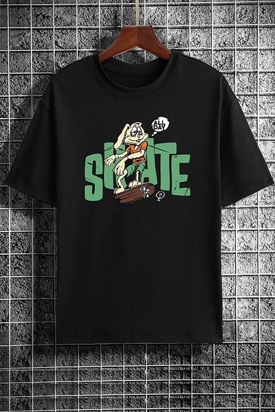 uyguntarz Μπλουζάκι Unisex All Day Rabbit Design