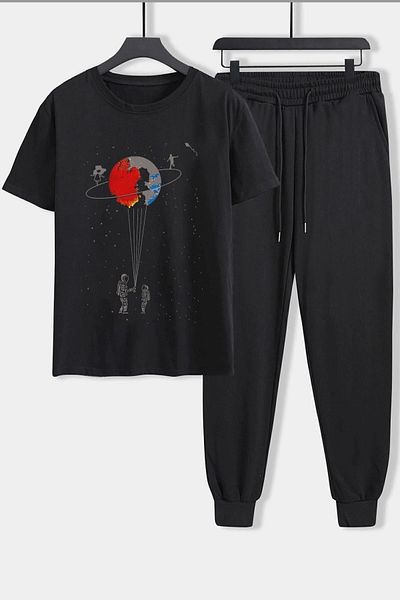 uyguntarz Σετ γυμναστικής 2 τεμαχίων με θέμα Unisex Universe