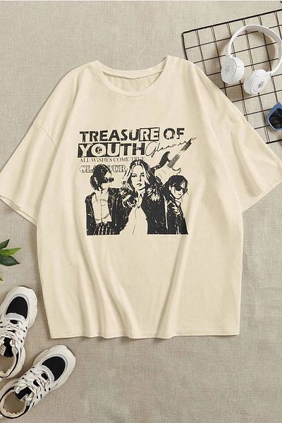 uyguntarz Μπλουζάκι Unisex Treasure Of Youth με τυπωμένο σχέδιο