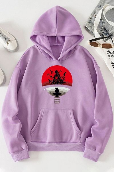 uyguntarz Unisex φούτερ με στάμπα Itachi Uchiha