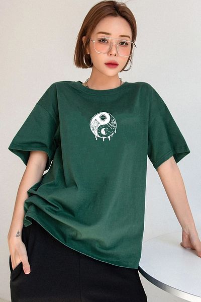 uyguntarz Μπλουζάκι Unisex με στάμπα Yin & Yang