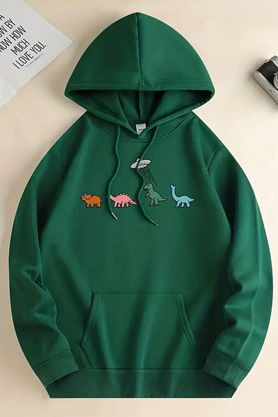 uyguntarz Φούτερ με στάμπα Dinosaur Space Oversize