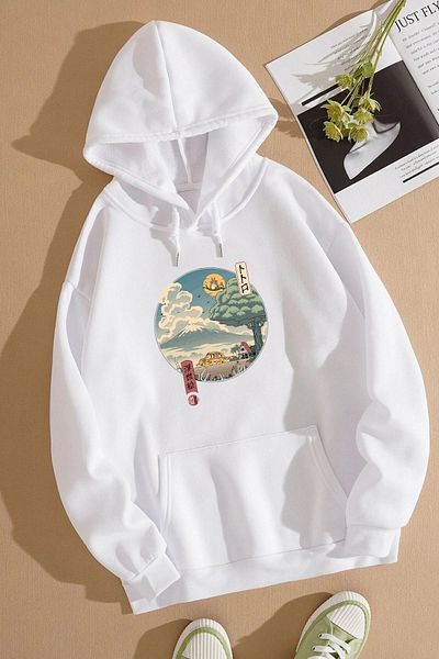 uyguntarz Унисекс суичър с щампа Ukiyo E на Neighbor