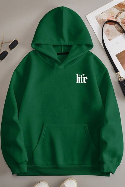 uyguntarz Φούτερ Unisex Oversize Life με στάμπα