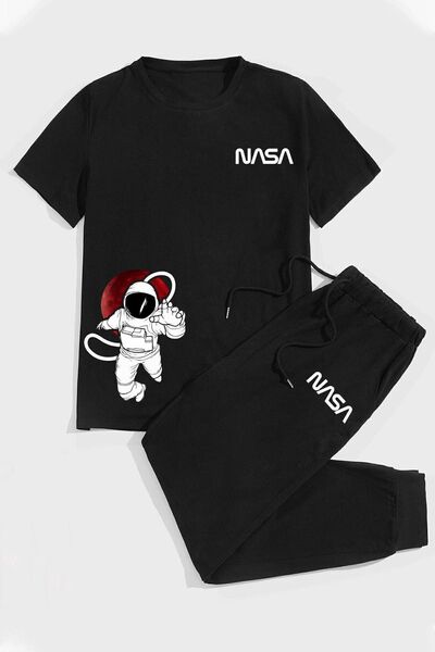 trendypassion Set de trening sport din bumbac imprimat Nasa