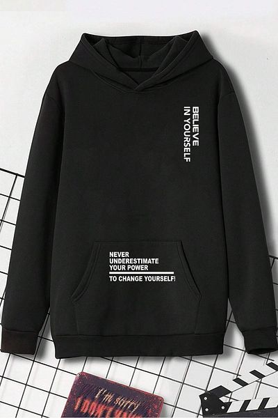 uyguntarz Суичър с щампи Oversize Believe in Yourself