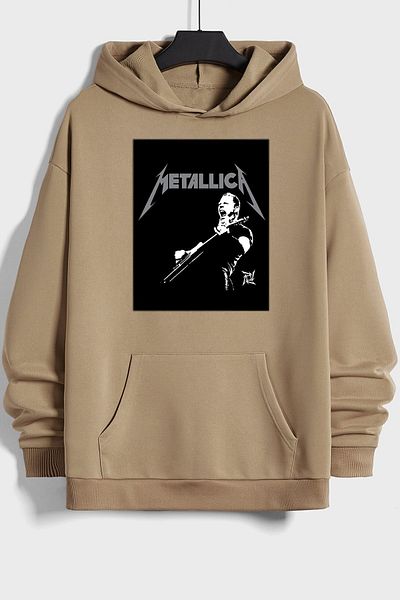 uyguntarz Φούτερ Unisex Metalica με στάμπα oversize