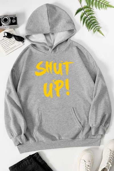 uyguntarz Φούτερ με στάμπα Unisex Shut Up