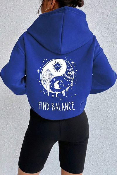 uyguntarz Φούτερ με σχέδιο Unisex Yin Yang