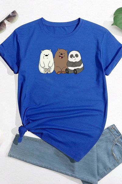 uyguntarz Unisex-T-Shirt mit freundlichem Bären-Design