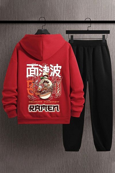 uyguntarz Unisex Ramen Printed Tracksuit Set