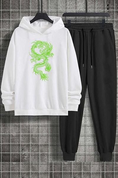 uyguntarz Σετ φόρμας Unisex κινέζικης στάμπας Dragon