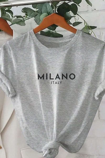 uyguntarz T-shirt oversize unisex z nadrukiem Milano