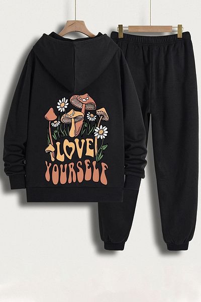 uyguntarz Σετ φόρμας Unisex Love Yourself Printed