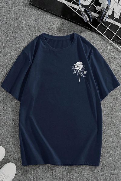 uyguntarz Μπλουζάκι Unisex Oversize Nature Blossom με στάμπα